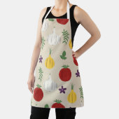 Tablier Botanical Kitchen Apron – Garlic, Onion (Insitu)