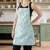Tablier Botanique Bleu Et Blanc Dainty Floral Daisy