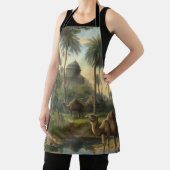 Tablier Botanique : dromadaires dans la jungle près d'une  (Insitu)