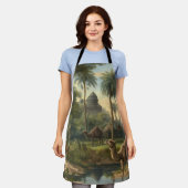 Tablier Botanique : dromadaires dans la jungle près d'une  (Porté)