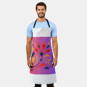 Tablier botanique gras avec Arrière - plan dégradé (Porté)