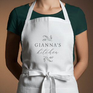 Tablier Botanique personnalisée Cuisine de votre nom