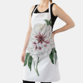 tablier botanique vintage double blanc de pivoine (Insitu)