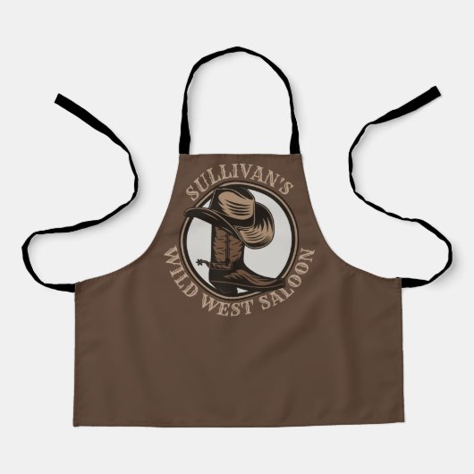 Tablier Bottes de cowboy Occidentales Wild West personnali (Recto)