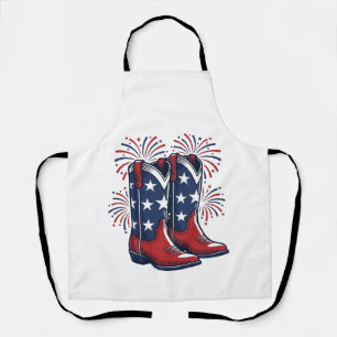 Tablier Bottes de cowboy patriotiques conception de chemis