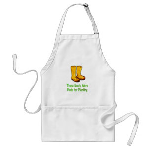 Tablier Bottes de jardinage amusantes faites pour la plant