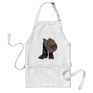 Tablier Bottes et Casquette de cowboy