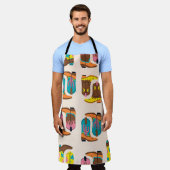 Tablier Bottes Wild West Cowboy : Motif de concept de mode (Porté)