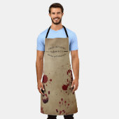 Tablier Boucher Personnalisé Sanglant Étrange (Porté)