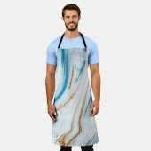 Tablier Boucles de marbre de luxe de l'océan Abstrait (Porté)