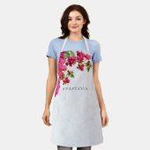 Tablier Bougainvilliers Floral Méditerranée Grecque (Porté)