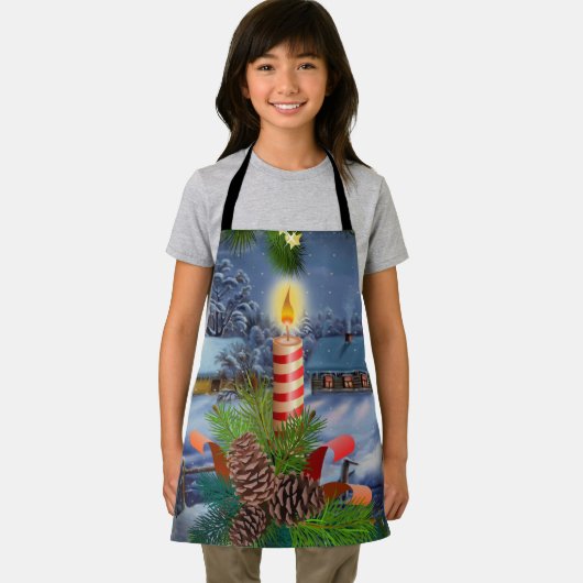 Tablier Bougie de Noël (Insitu)