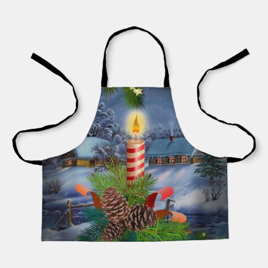 Tablier Bougie de Noël (Recto)