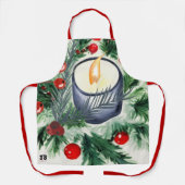 Tablier Bougie de Noël (Recto)
