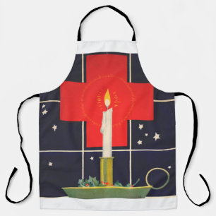 Tablier Bougie vintage avec le signe de la croix