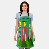 Tablier Bougies de Noël (Porté)