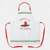 Tablier Bougies de Noël personnalisées Apron (Recto)