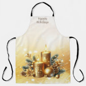 Tablier Bougies d'or Christmas Holiday Apron (Recto)