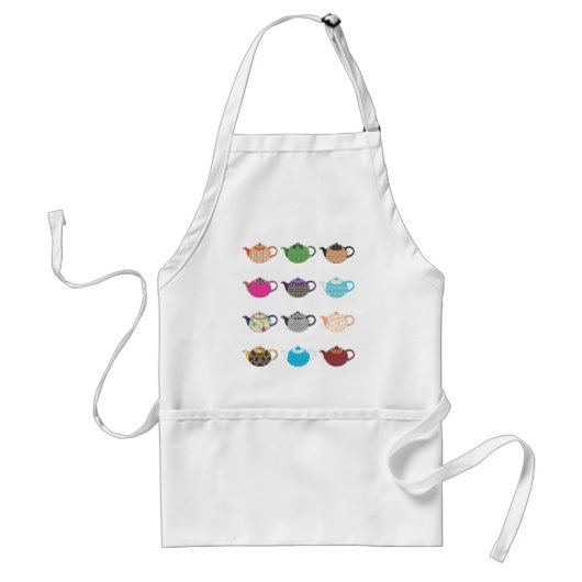 Tablier Bouilloires à thé multicolores (Devant)