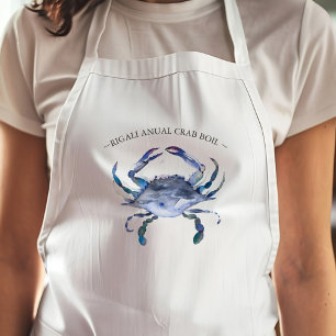 Tablier Bouillon de crabe bleu unique