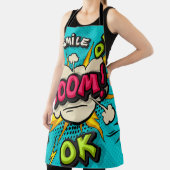 Tablier Bouillonnante bulle de pop art. Souriez, wow, pow, (Insitu)