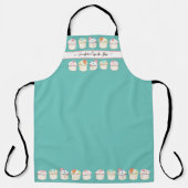 Tablier Boulangerie Cupcake Shop Aquarelle Turquoise Blue  (Recto)
