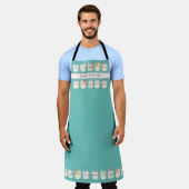 Tablier Boulangerie Cupcake Shop Aquarelle Turquoise Blue  (Porté)