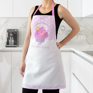 Tablier Boulangerie de Cupcake Rose Douce Cute Amusante De