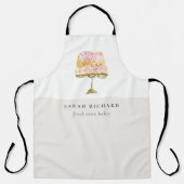 Tablier Boulangerie de gâteau couleur pastel minimum (Recto)
