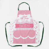 Tablier Boulangerie de gâteau triple couche rose (Recto)