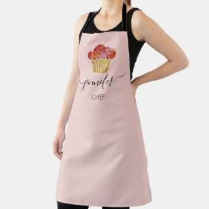 Tablier Boulangerie de muffins Restauration Gâteaux Rose G