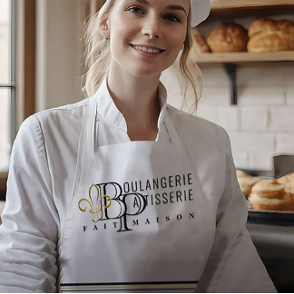 Tablier Boulangerie Française Fleur de Lis Chef pâtissier
