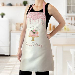 Tablier Boulangerie Gâteau Blush Parties scintillant Rose 