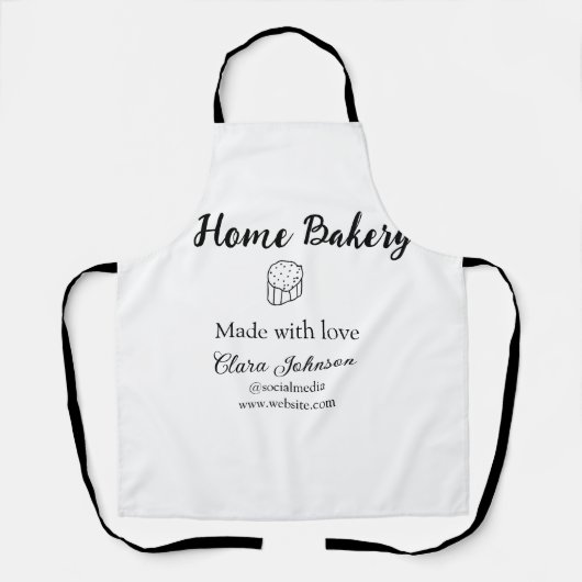Tablier boulangerie maison ajouter votre nom de texte pers (Recto)