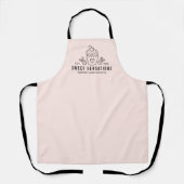 Tablier Boulangerie moderne rose vif Cupcake (Recto)
