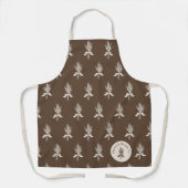 Tablier Boulangerie Motif de blé à main moderne (Recto)