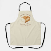 Tablier Boulangerie Pain Blanc Pain Aquarelle Rustique (Recto)