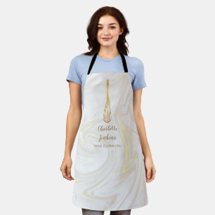 Tablier Boulangerie Pâtisserie Gold Whisk Tourbillons de M