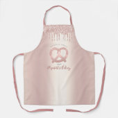 Tablier Boulangerie Rose de restauration Gold Parties scin (Recto)