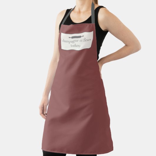Tablier Boulangerie sur mesure Nom brique ancienne Rouge C (Insitu)