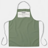 Tablier Boulangerie sur mesure Nom Olive Green Chef ou tab (Recto)