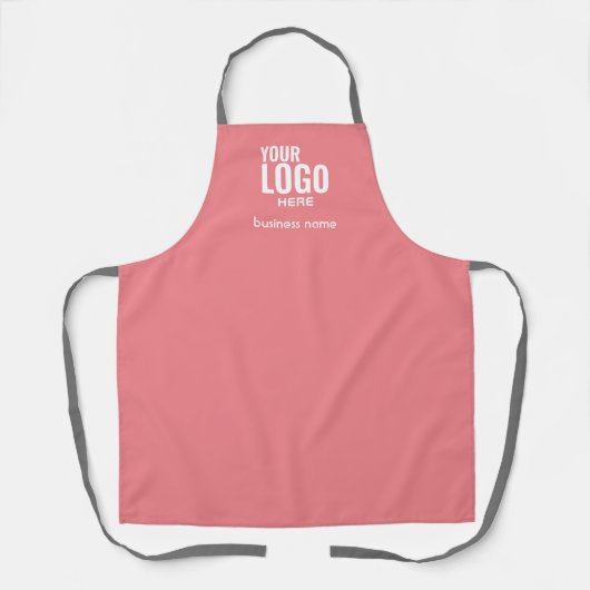 Tablier Boulangerie sur mesure Nom Rose simple + Grey Chef (Recto)