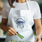 Tablier Boule de crabe bleu unique