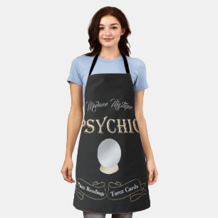 Tablier Boule de cristal psychique or et noir
