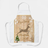 Tablier Boule de Noël personnalisée biche (Recto)