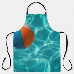Tablier Boule de plage blanche et multicolore