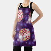 Tablier Boule disco rétro années 70 Rouge vibrant (Insitu)