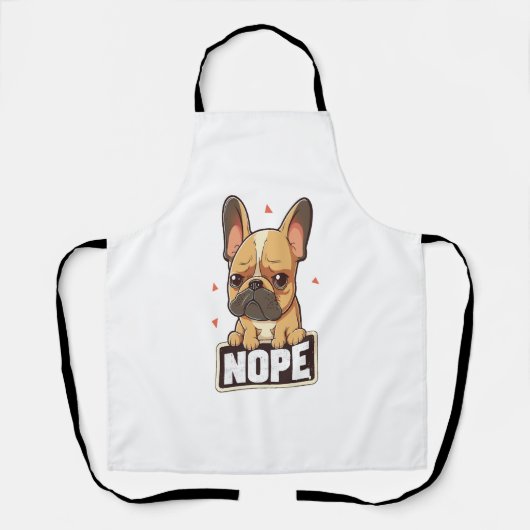 Tablier Boule Dogue Français Non (Recto)