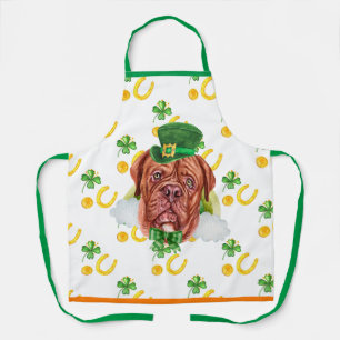 Tablier Bouledogue français décorations de fêtes Saint-Pat