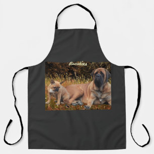 Tablier Bouledogue français et Mastiff amis
